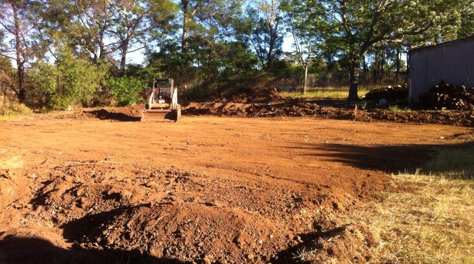 bobcat on levelled house pad